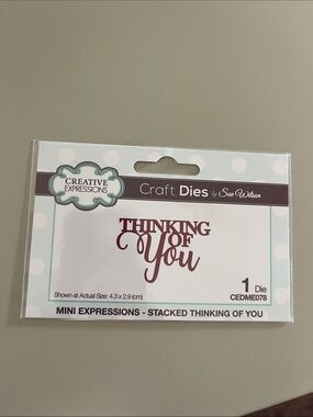 CREATIVE EXPRESSIONS Craft Die by Sue Wilson  "Thinking of You"